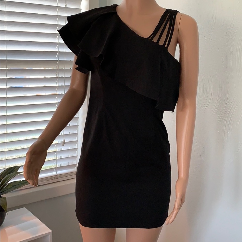 Black mini dress